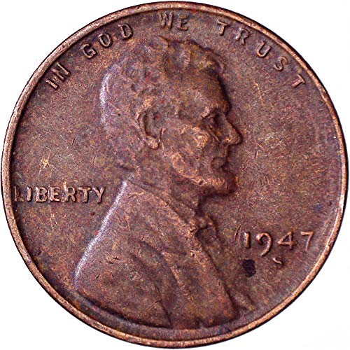 1947 s Lincoln pšenica Cent 1c vrlo dobro