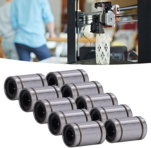 Linear Bearing, 10pcs Linear Motion Ball Bearing Bushing cilindar optičke ose Slider ID 6mm od 12mm LM6UU