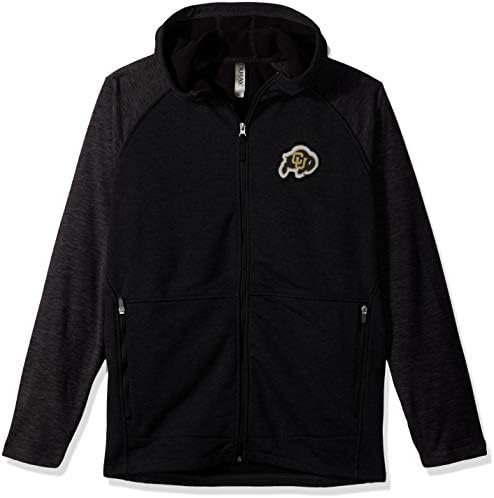 Outey Sportska odjeća NCAA Colorado Buffaloes Muška hibridna II jakna, crna Heather / Aather Heather, Medium