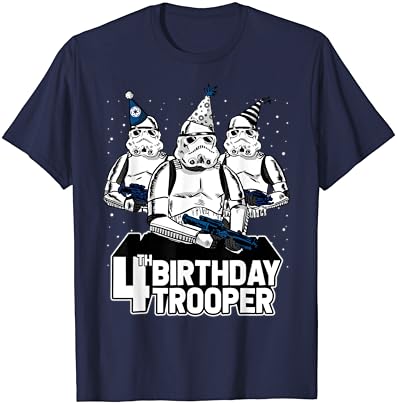 Star Wars Stormtrooper Party kape Trio 4th rođendan Trooper T-Shirt