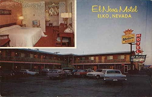El Neva Motel Elko, Nevada NV Original vintage razglednica 1967