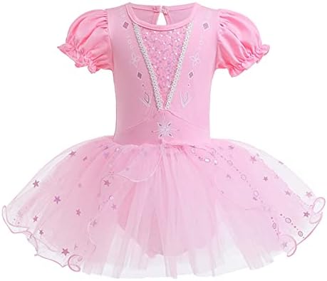 EasyForever djevojke princeza haljina lisnata baleta tutu letard haljina jednodijelna mrežaste haljina ballerina
