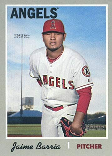 2019 TOPPS Heritage # 173 Jaime Barria Los Angeles Angels Baseball Card