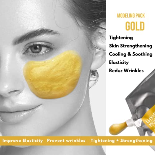 Dermabell Korea Full Essence - Gold Luxury Aesthetic Peel-Off Gel za modeliranje maske za lice,anti-Aging i Anti-Wrinkle, učvršćivanje, hidratacija, umirivanje