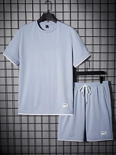 Dvije komadne odjeće za muškarce Muška slova zakrpljenu kontrastne kratke hlače za kratke trake