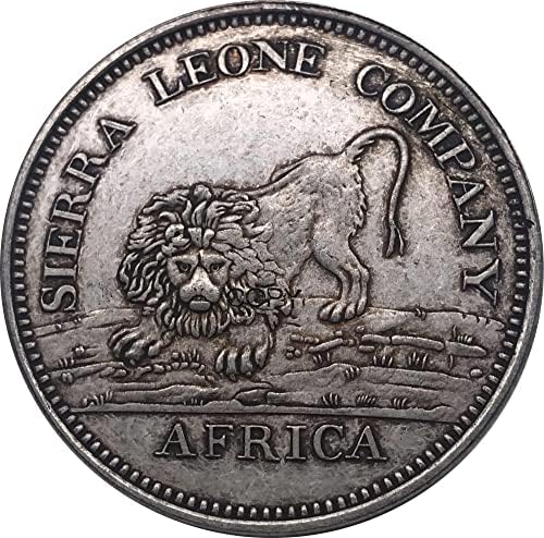 1791 Afrika Britanska kolonija Sierra Leone Kompanija 100 Jedan dolar komad metalna Cupronickel pozlaćeni