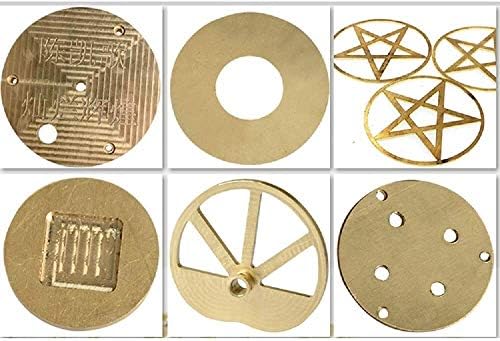 UMKY Mesingana ploča bakarni lim okrugli 0.8 mm * 50mm bakarna metalna folija za sečenje i graviranje dekoracija DIY metalna folija