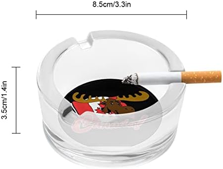 Kanadska moosa staklena pepeljara okrugla cigarete Držač za trajku pepela za kućni uredski ukras