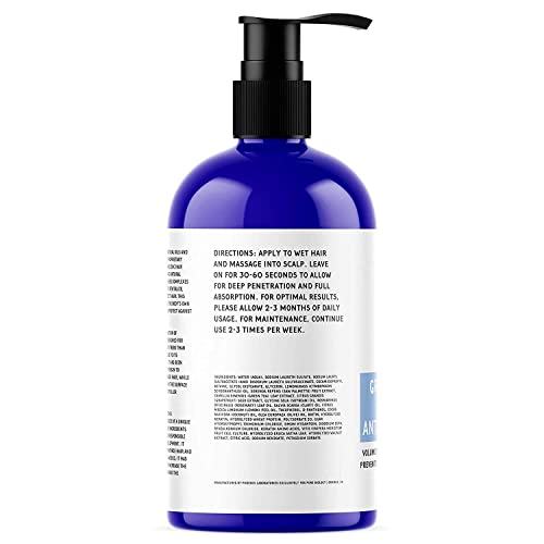 Biotin šampon za njegu kose / RevivaHair volumizing šampon s Procapil keratinom i uljem ruzmarina za liječenje kose | Šampon za stanjivanje kose za muškarce i žene s vitaminima B i E