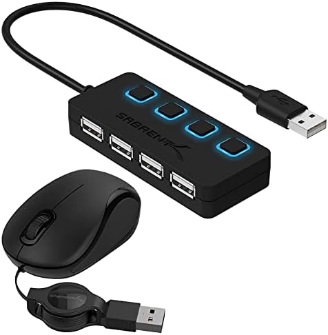 4-Port USB 2.0 Data Hub sa pojedinačnim LED osvijetljenim prekidačima za napajanje [punjenje nije podržano]