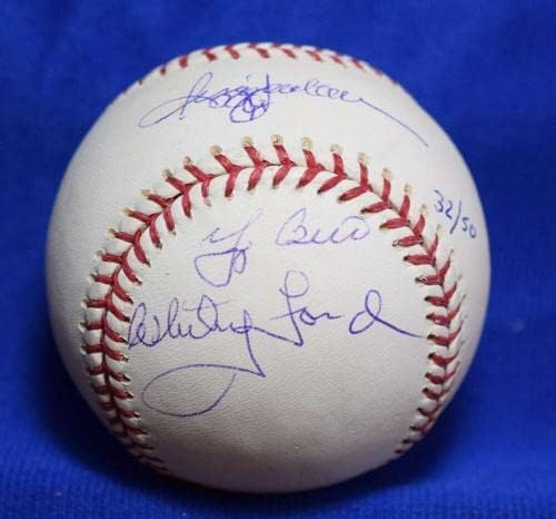 Jackson Berra Ford Mattingly Guidry Rizzuto Steiner Autograph ml bejzbol - autogramirani bejzbol