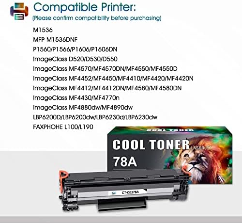 Zamjena tonera kompatibilnog sa tonerom za HP 78A CE278A Toner za HP P1606dn 1536DNF MFP M1536dnf 1606dn