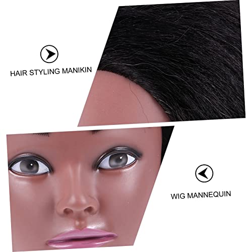 FOMIYES 2 kompleta glava za vježbanje pletenica Model maneken Lutka za kosu maneken glava s pravom bojom