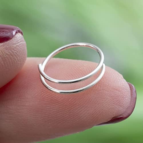 Lariau 2 kom dvostruki nosni prsten za pojedinačni piergijski hirurški nehrđajući čelik Spiralni nosač obruča