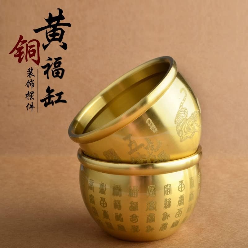 Xiexueurijski mesingani ukrasi malih mesingana cilindar Baifu cilindrični čaj za čaj za cilindar Ashtray
