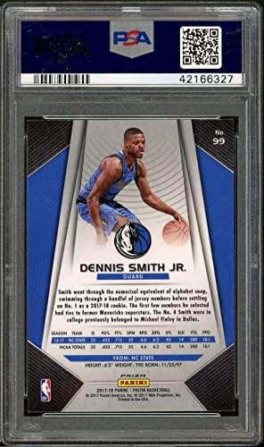 Dennis Smith Jr Rookie Card 2017-18 Panini Prizm Crveni bijeli plavi prizm 99 PSA 9