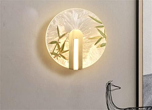 Czdyuf LED okrugla zidna svjetla stakleni zidni dekor za dekor za sobu u zatvorenom kineskom stilu Sconce
