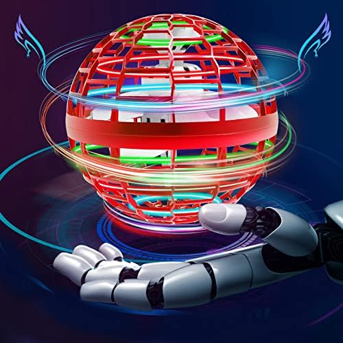 Leteće igračke sa loptom, leteća kugla sa rukom kontrolisana Mini Drone Hover Lopta Magic Spinning Ball Boomerang sa rotirajućim UFO LED svetlom za 360°, Flying Spinner punjiva igračka za leteću kuglu za decu odrasle