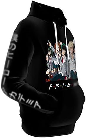 YANANCT Unisex Anime Hoodie Casual Cosplay dukserica sa kapuljačom pulover Top