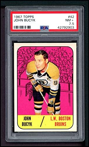 1967. topps 42 Johnny Bucyk Boston Bruins PSA PSA 7.50 Bruins