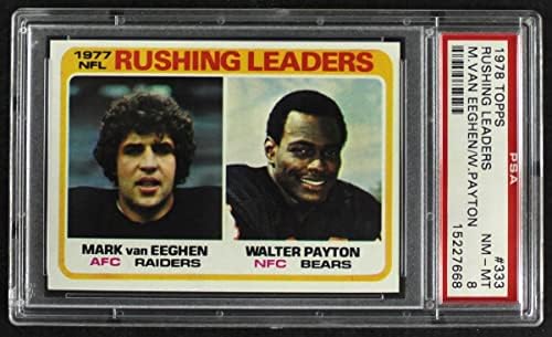 1978. 333 Voditelji žurbe Walter Payton / Mark Van Eeghen Medvedi / Raiders PSA PSA 8,00 Medvjedi / Raiders