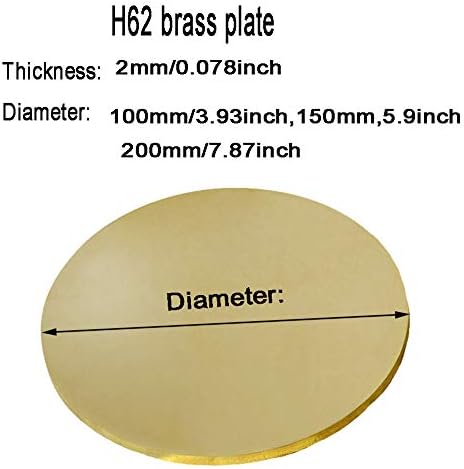 GOONSDS mesing okrugla ploča metalni Štancanje prazan krug bez rupa Debljina 2mm 1pcs,Prečnik:100mm