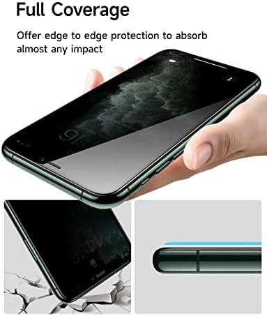 BENKS 2 paket Zaštita ekrana za privatnost za iPhone 11 Pro/Xs / X puna pokrivenost Anti-Spy kaljeno staklo