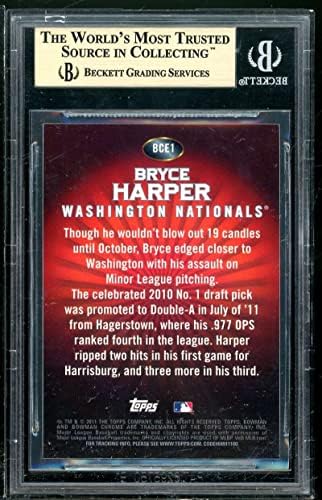 Bryce Harper Rookie Card 2011 Bowman Chrome Excluxusives bce1r BGS 9.5