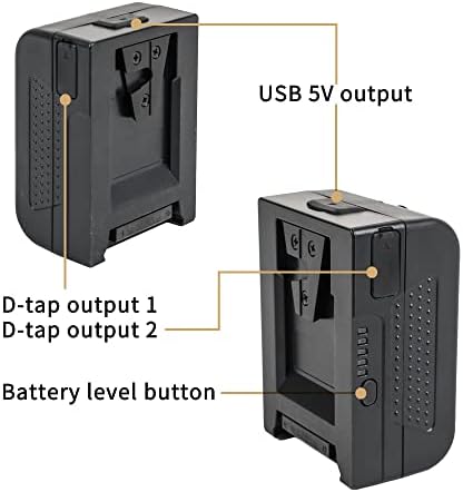 Cametv cam-tv mini v-mount baterija 99Wh D-Dodirnite 2 USB priključka sa kompletom od punjača