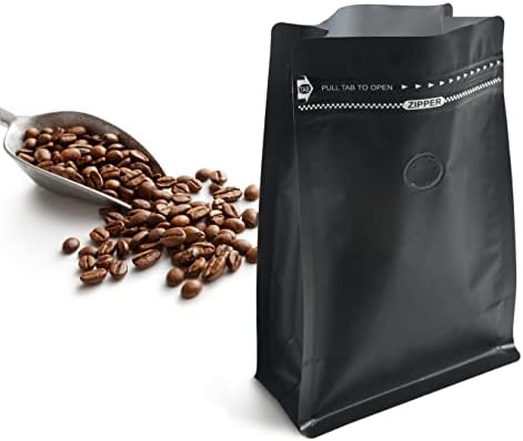 50 Count 1 LB crne boje folija za kafu-Aluminijumska folija visoke barijere - vrećice za kafu sa ravnim