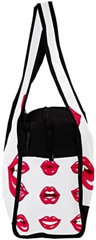 Set seksi crvene pop umetničke usne Travel Duffel Bag Sports Bag Torba za vikend Noćenje Torba za žene Muškarci