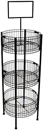 3-košara žica za odlaganje kante za kante s znakovnim okvirom, podnim učvršćivanjem za potrebe domaćinstava, košare za skladištenje. Učvršćivanja, oprema za maloprodaju