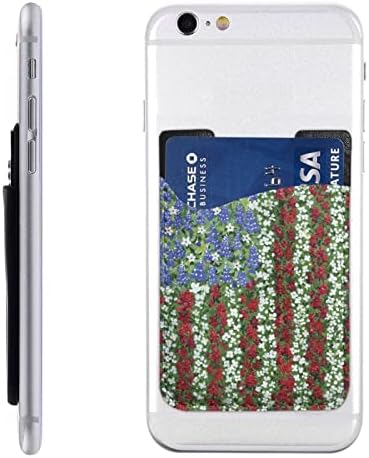 Amerika Patriotska cvjetna kartica Nositelj kartice PU kožna kreditna kartica ID kućišta 3M ljepljivi rukavi