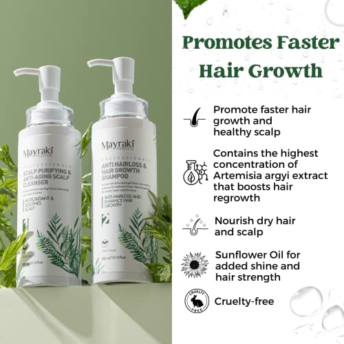 Hair Growth & amp; Anti hairloss šampon Kit / Volumizing šampon za obojenu kosu | za puniju i deblju kosu / rast kose / 300 ml / 10.14 Florida.oz x2
