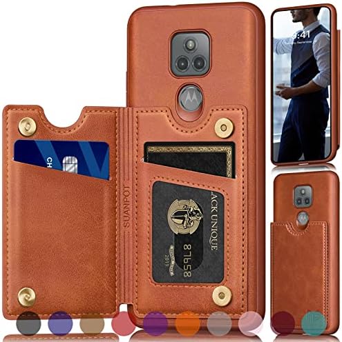 SUANPOT【RFID blokada za Moto G Play 2021 futrola za novčanik sa držačem kreditne kartice, Flip Book PU kožna