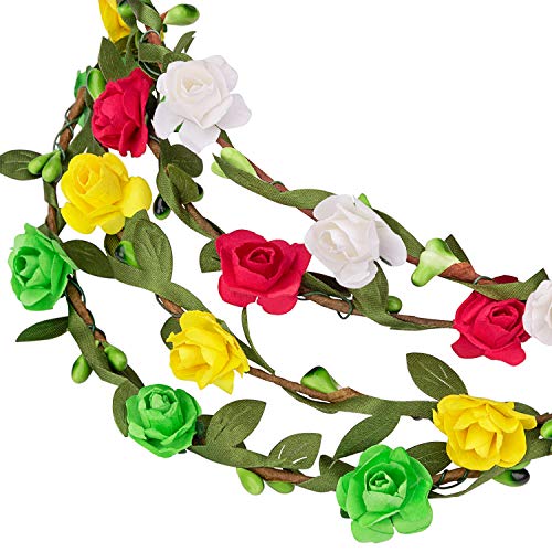 18kom višebojna cvjetna kruna cvjetni vijenac traka za glavu cvjetna kruna vijenac za glavu vjenčanje Festival
