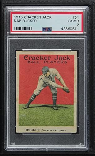 1915 Cracker Jack 51 Nap Rucker Brooklyn Dodgers PSA PSA 2.00 Dodgers