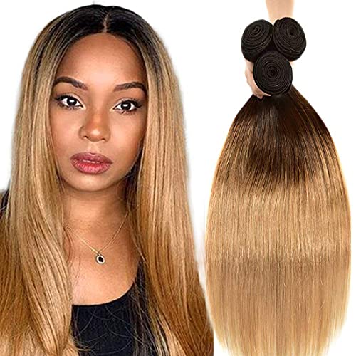 Ombre Honey Blonde Bundle ravno 27 snopovi Human Hair Bundle human hair Weaves for Women Brazilski Remy