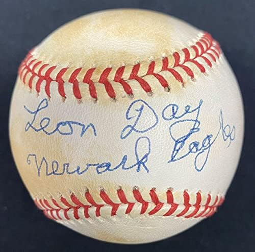 Leon Day Newark Eagles potpisan bejzbol PSA / DNK Hof Negro lige - autogramirane bejzbol