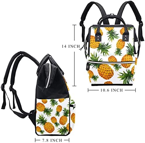 Guerotkr putnički ruksak, ruksak za kesicu pelena, ruksak pelena, apstraktni ananas voćni bešavni uzorak
