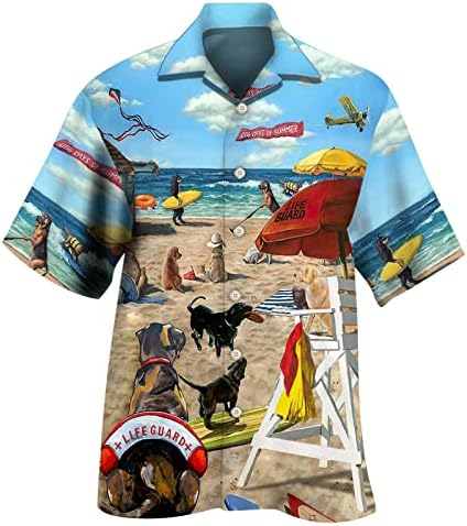Ljetne košulje za muškarce 2023. 3D tiskani cvijet havajska majica Casual Tropical Beach Holiday Aloha gumb