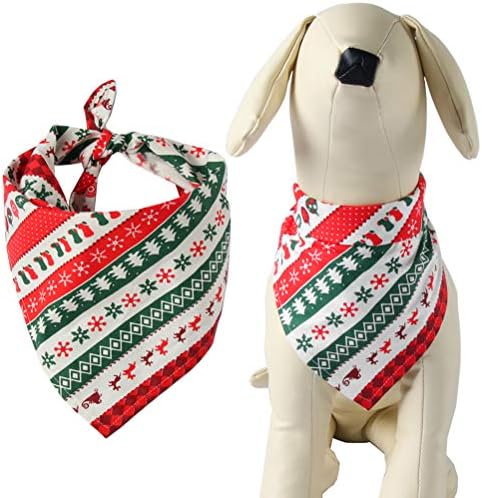 Plaid Scarf Božićna pruga dizajnirana saliva ručnik za kućne ljubimce Bandana Dog CAT ovratnik trokut šal