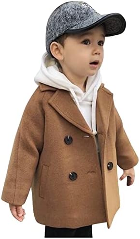 Dječji kaput za dječake malih dječaka Woolden Overcoat zimski haljini kaput od dvostruke ploče 1-5 godina