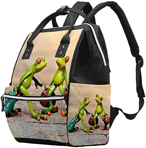 Guerotkr putni ruksak, vrećice za pelene, ruksačka torba za pelene, uzorak putovanja žaba