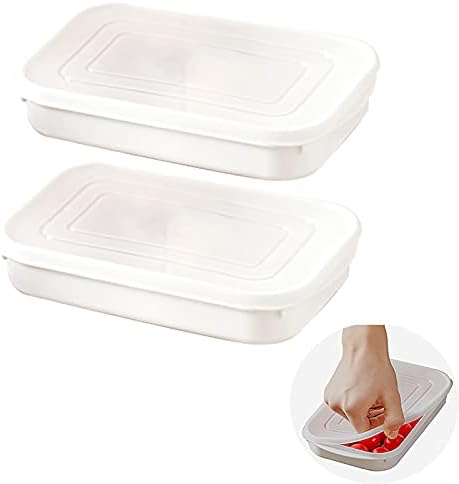 2 Pakovanje - plastični kontejneri za skladištenje slanine sa poklopcima hermetički zatvoreni delikatesni Narezci za hladnjake, držač kolačića u kutiji za ručak, posuda za pripremu obroka