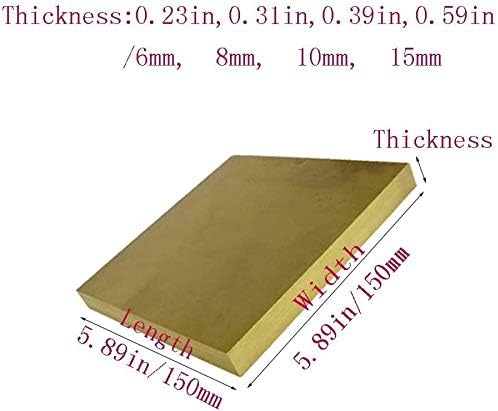 HAOKTSB mesing ploča mesing Lim blok kvadrat stan bakar ploča tablete materijal industrija kalup Metal DIY