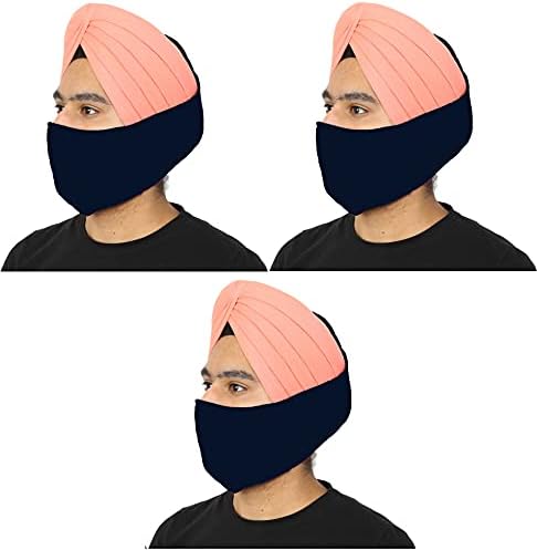 Turban pamuk za višekratnu upotrebu Thata maska za lice & poklopac za bradu-paket od 3 Indijski kolekcionarski