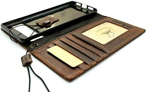 Torbica od prave prirodne kože za Google Pixel 6 Pro knjigu ručno rađeni ID prozor novčanik Vintage Retro dizajn poklopac luksuzne kartice gumeni držač stalak Classic Dark DavisCase