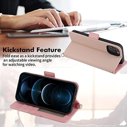 LAIRTTE iPhone case torbica za novčanik za iPhone 12 PU meka koža iPhone 12 Magnetic Kickstand Shockproof