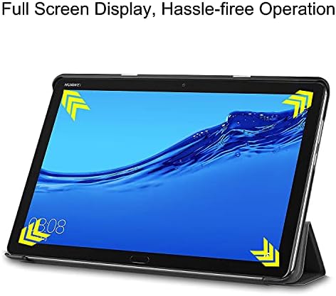 UCAMI tablet PC kućište kompatibilan sa Huawei MediaPad M5 Lite 10,0 inča Slim Tri-Fold stalka pametna futrola,